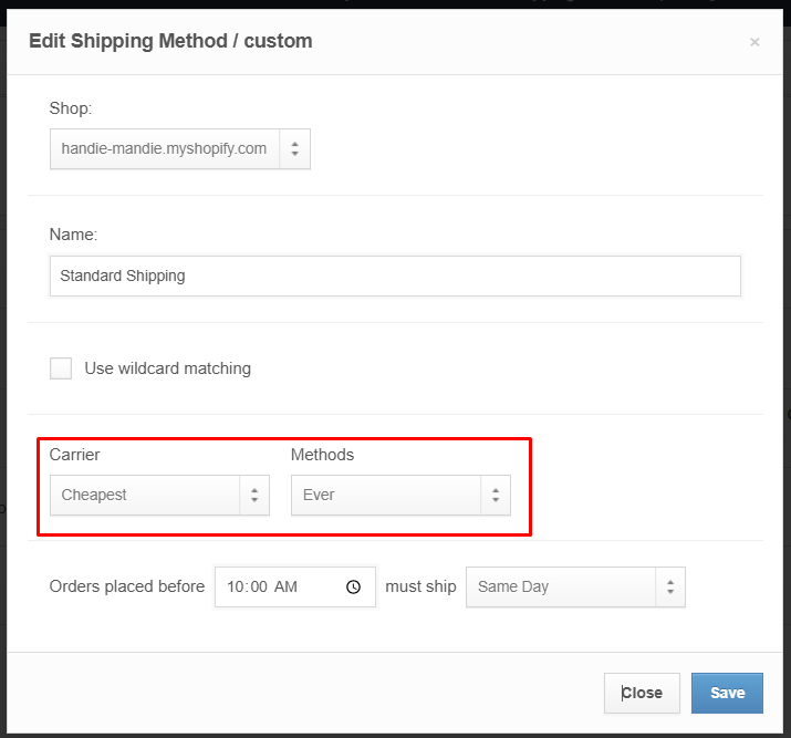 Shipping cut-off set to 10 AM for standard same-day shipping