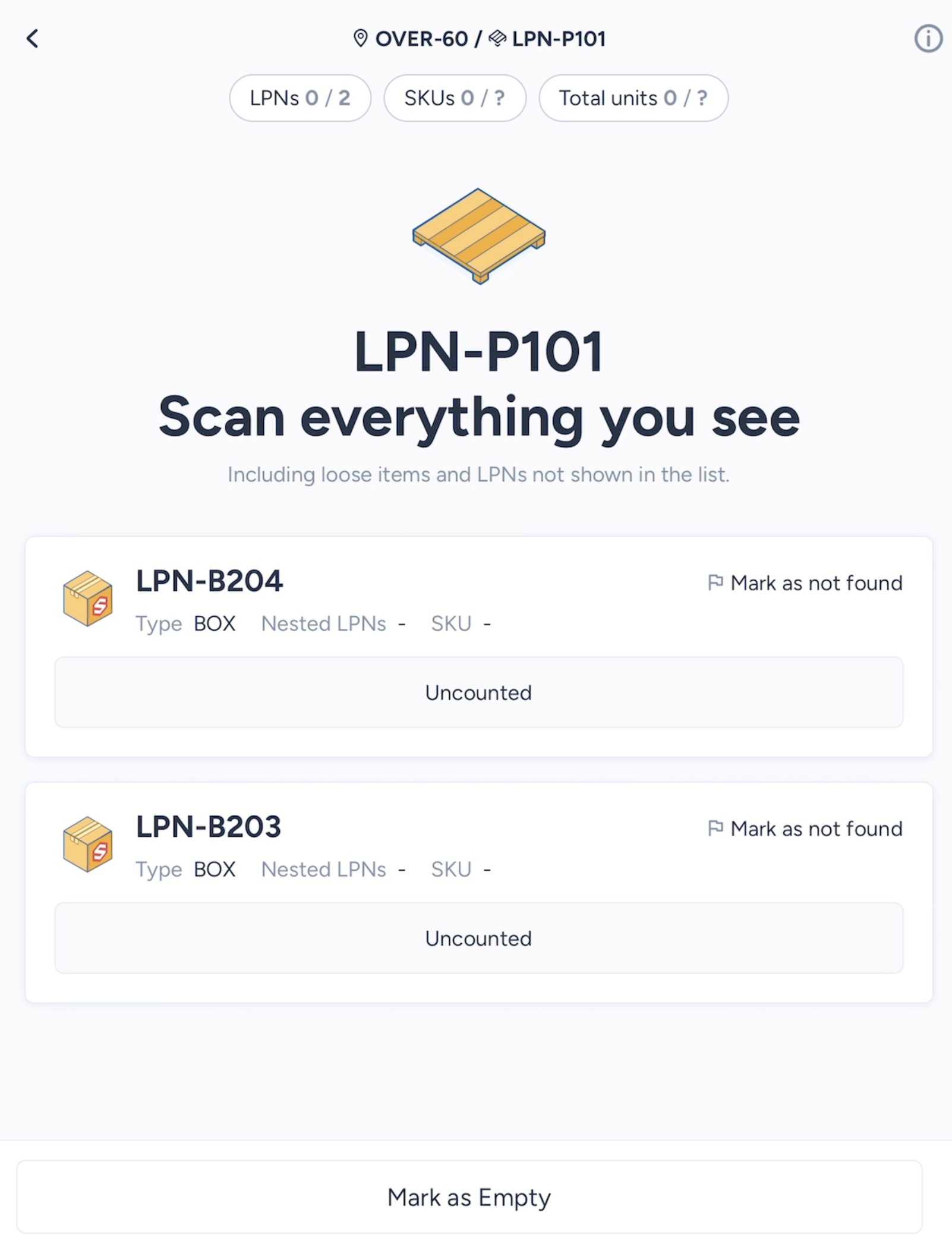 Counting a nested LPN, step 1