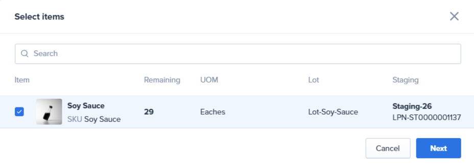 Wholesale Packing Layout in the ShipHero Web Dashboard showing an inner box added to a container.